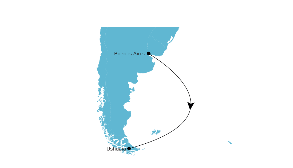 G9A Ushuaia Feeder map