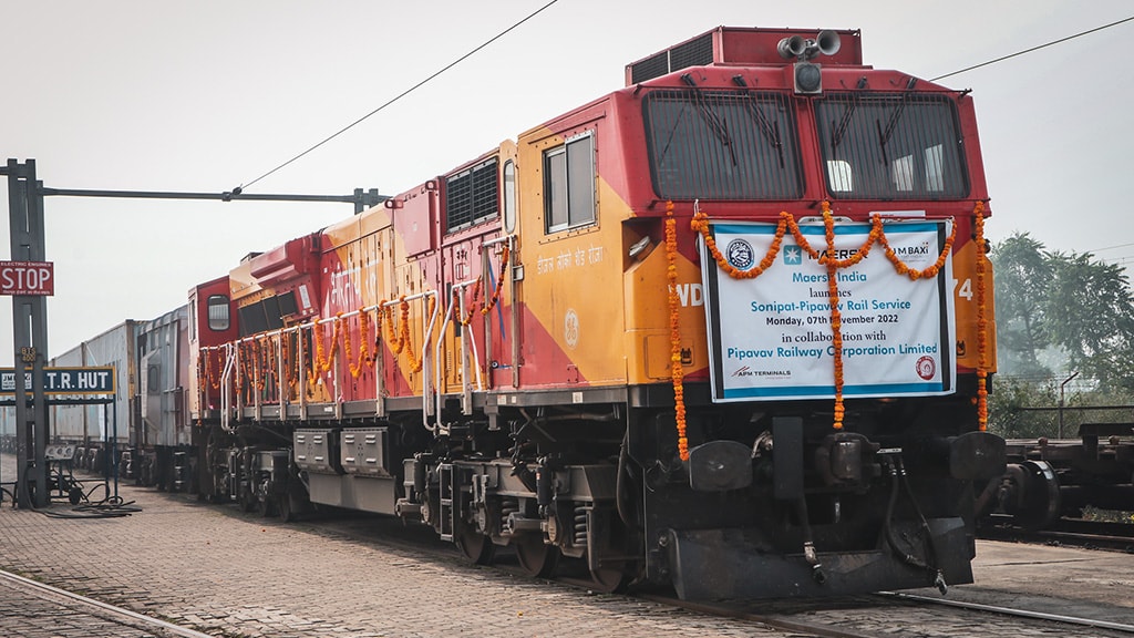 Pratigya Express A.P. Moller Maersk flags off a new weekly rail